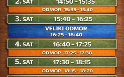 Raspored nastave 24. i 26. veljače 2026. godine
